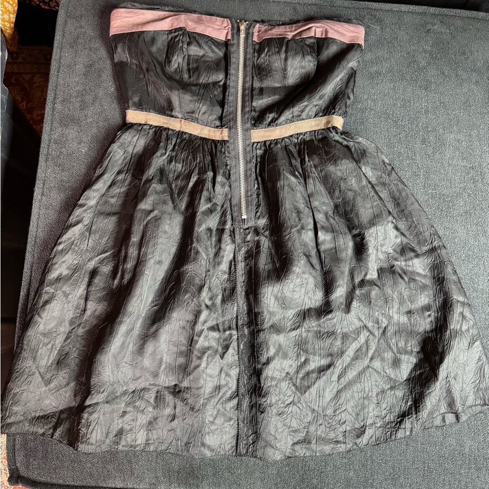 Free People Black and Brown Mini Dress